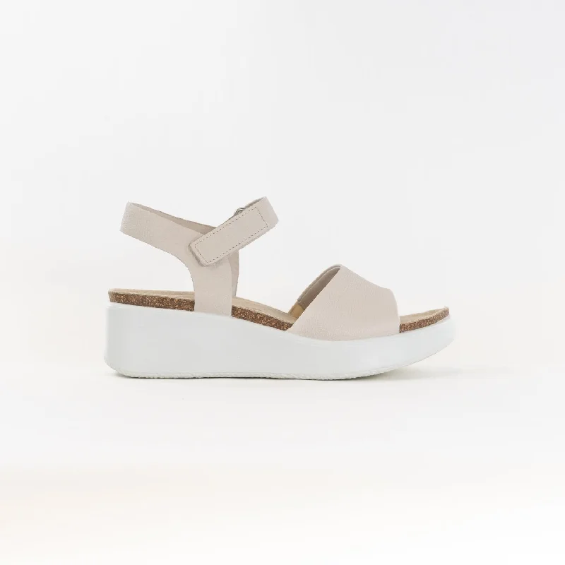 ECCO Flowt Wedge Cork Sandal (Women's) - Limestone