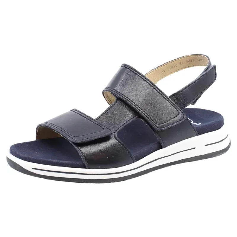 Ara Orchard Navy Leather Sandal (Women's)