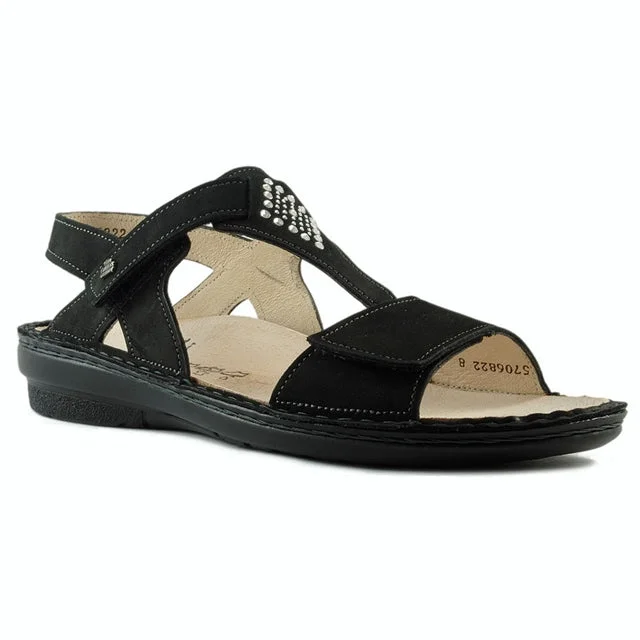 Finn Comfort Calvia Sandal Black Nubuck (Women's)