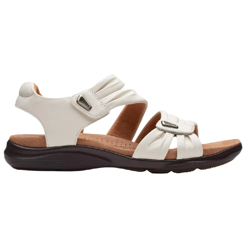 Clarks Kitly Ave Off White Leather Sandal (Women's)