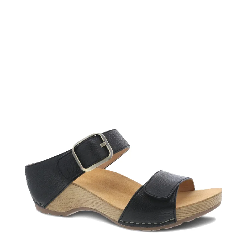 Dansko Women's Tanya Wedge Slide Sandal in Black