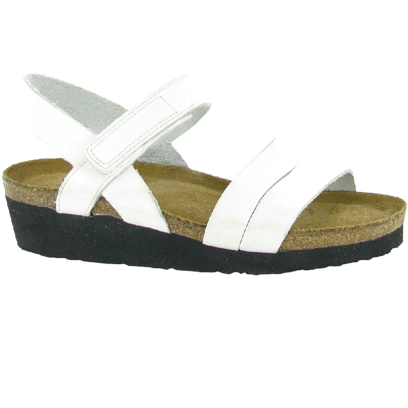 Naot Kayla White Leather Sandal (Women's)