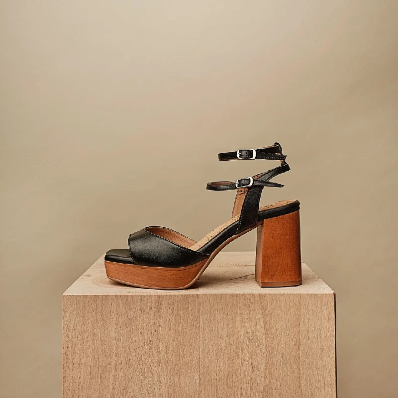 Lola Platform Sandal in Black from Bhava