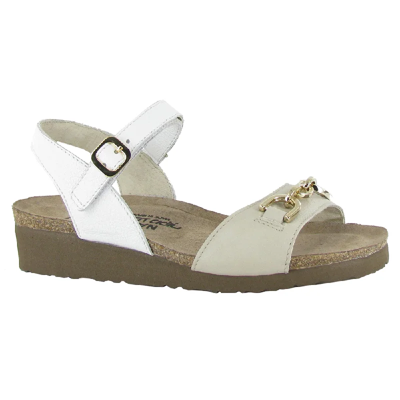 Naot Aubrey Soft Ivory/Soft White Leather Sandal (Women's)