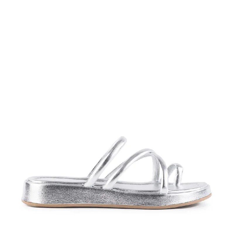 Rule The World Sandal in Silver from Seychelles