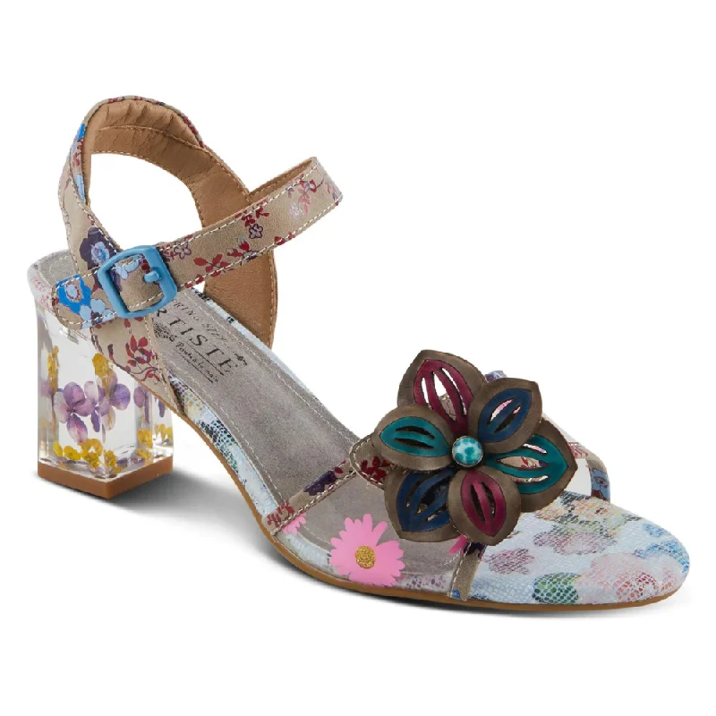 L'Artiste by Spring Step Breakaway Grey Multi Leather Sandal (Women's)