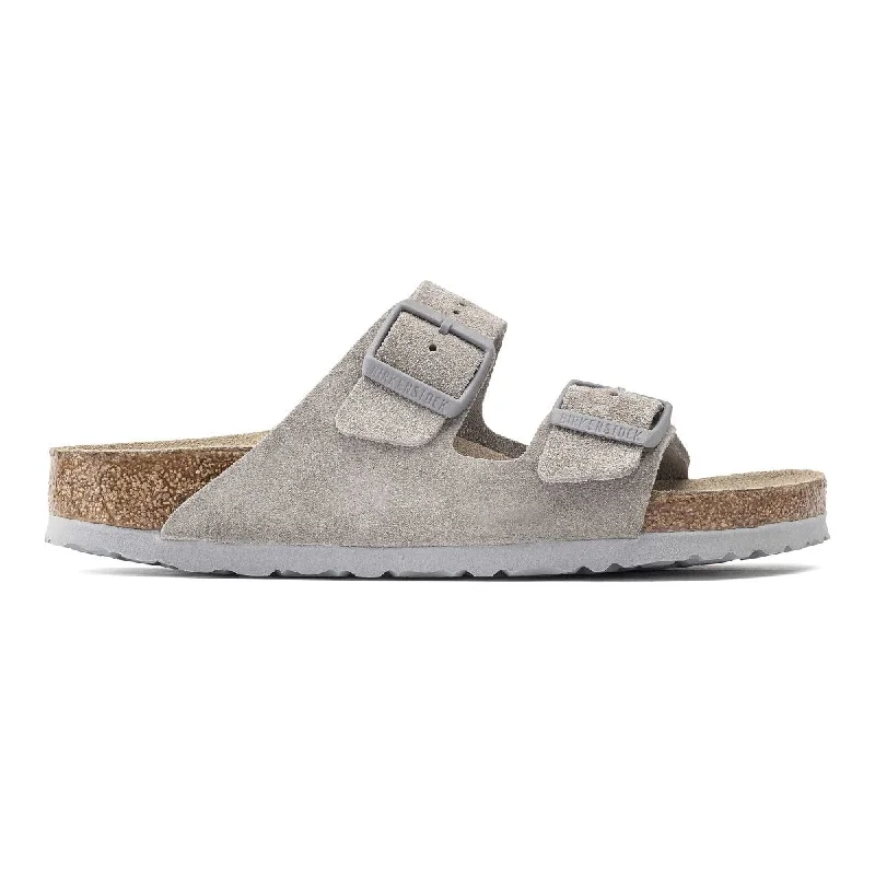 Birkenstock Men's Arizona Soft Footbed Stone Suede