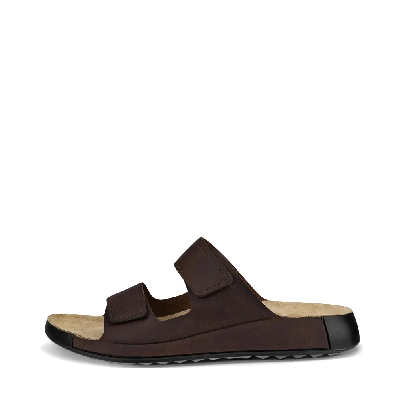 Ecco Men's Cozmo Slide Sandal in Potting Soil Brown