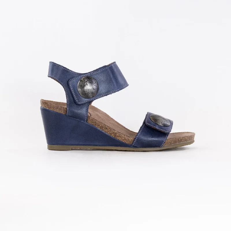 Taos Carousel 3 Wedge Sandal (Women's) - Dark Blue Leather